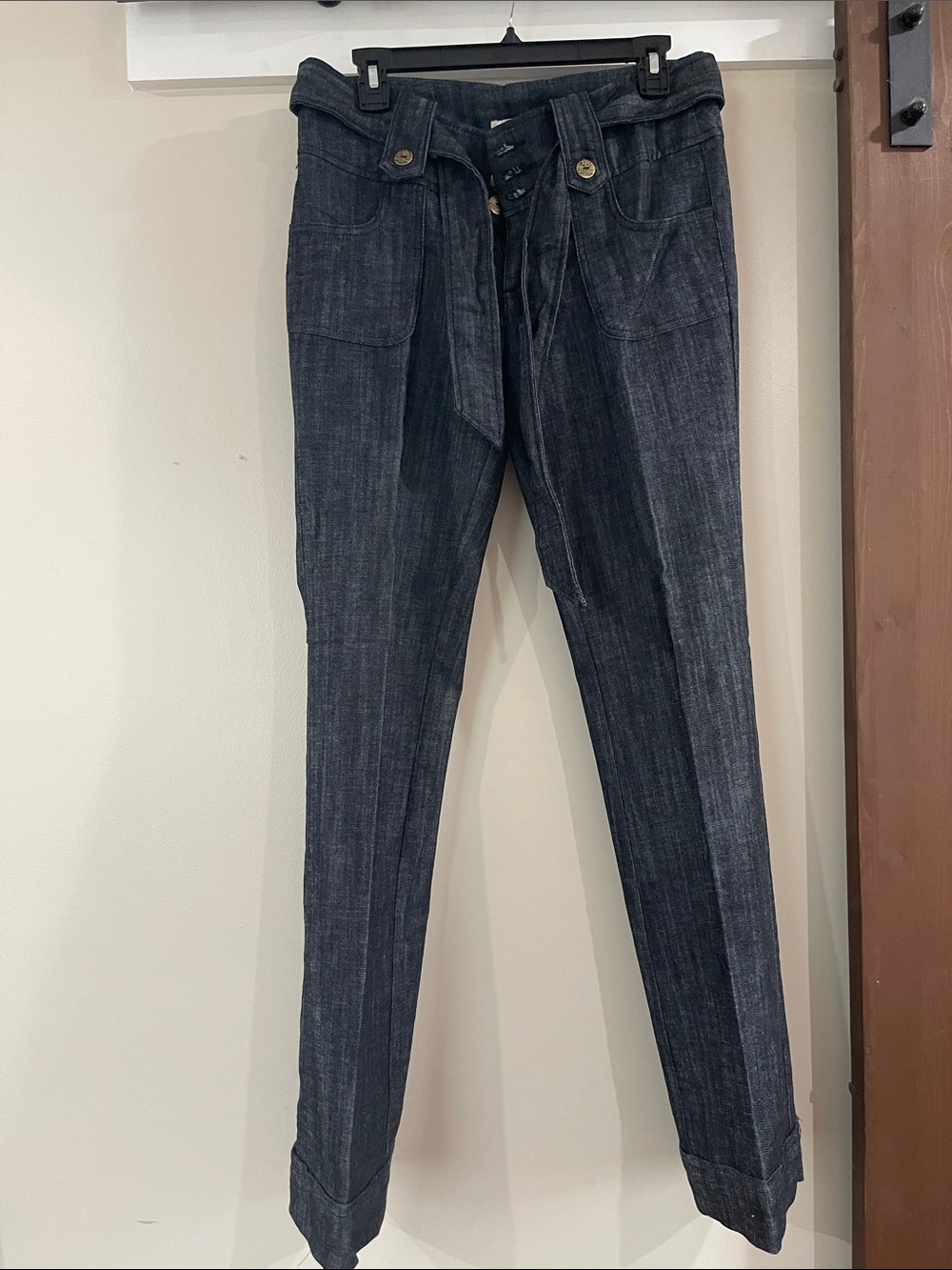 Boom Boom Jeans Women's Straight Leg Dark Indigo Jeans